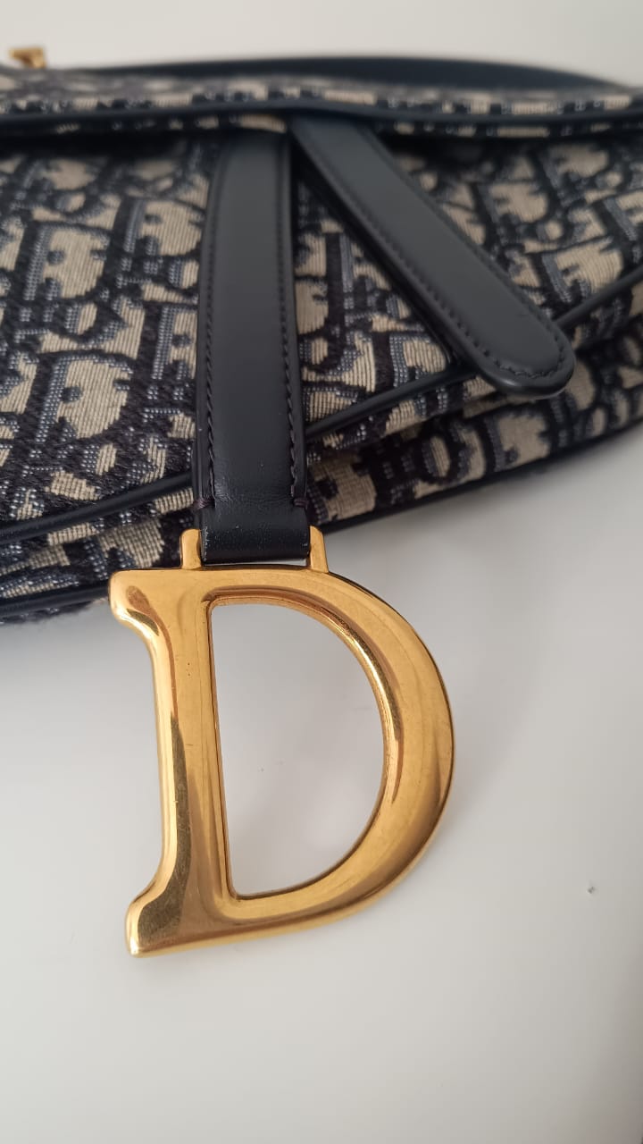 Bolsa Dior Saddle Jacquard Oblique Média
