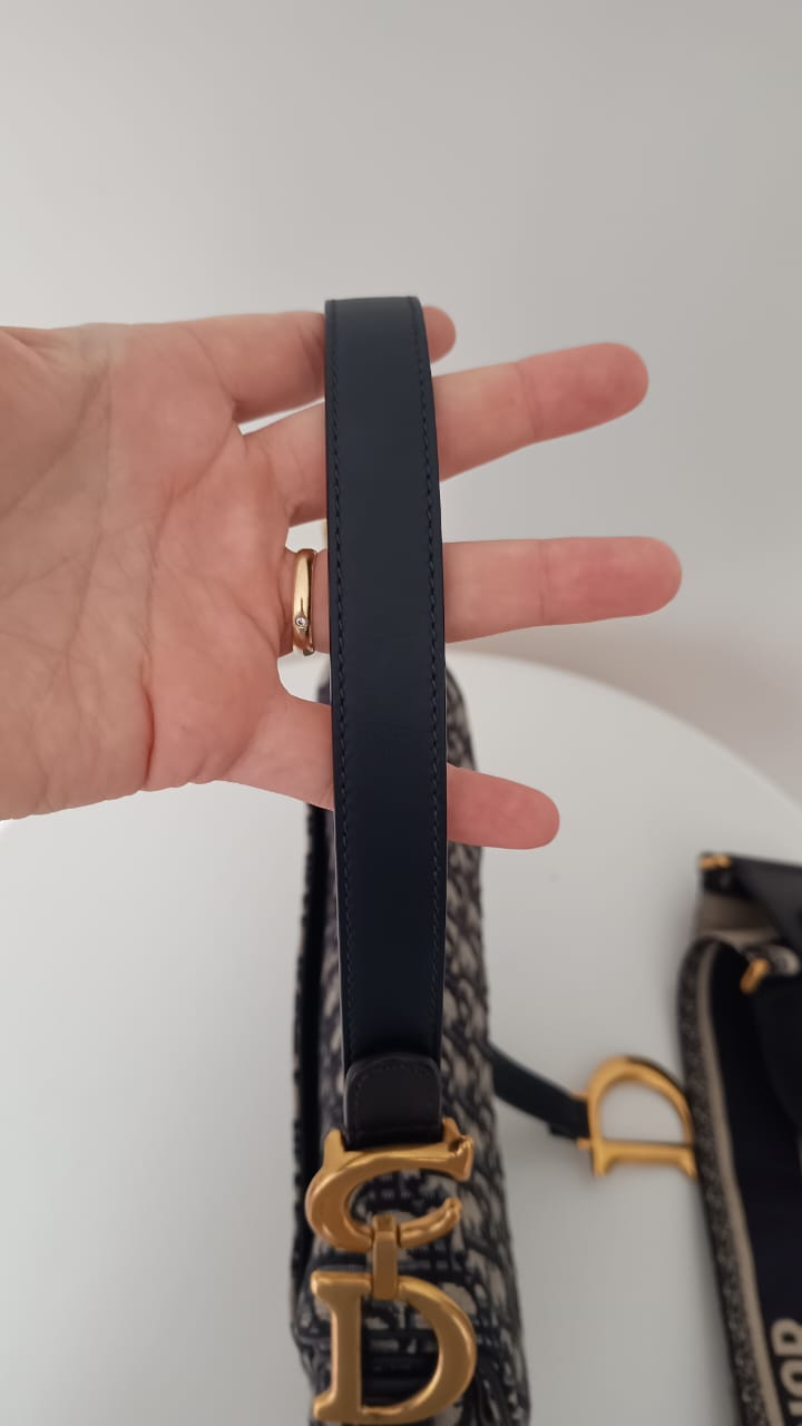 Bolsa Dior Saddle Jacquard Oblique Média