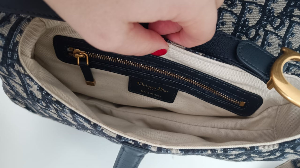 Bolsa Dior Saddle Jacquard Oblique Média