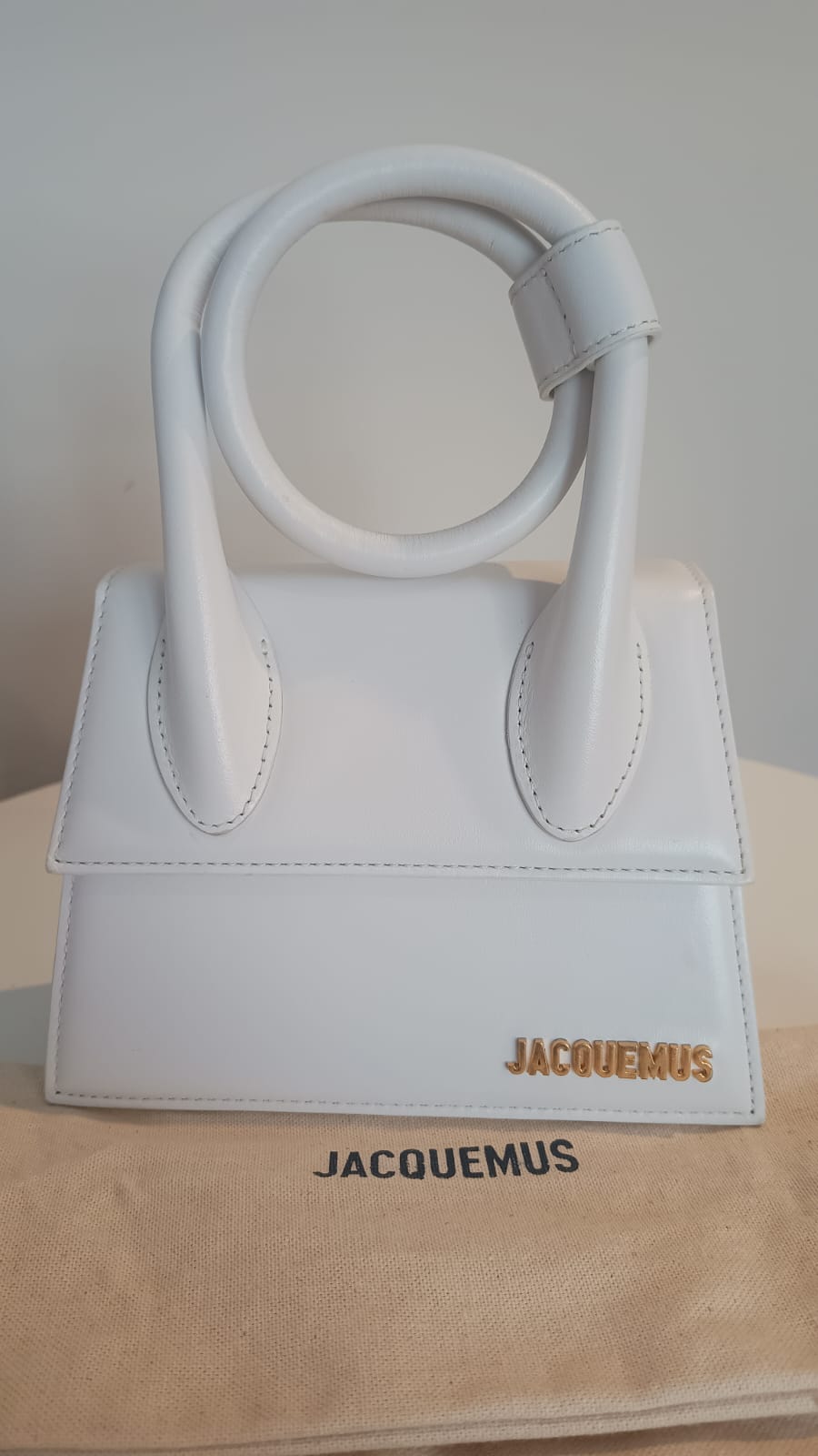 Bolsa Jacquemus Le Chiquito Noeud Tote, branca