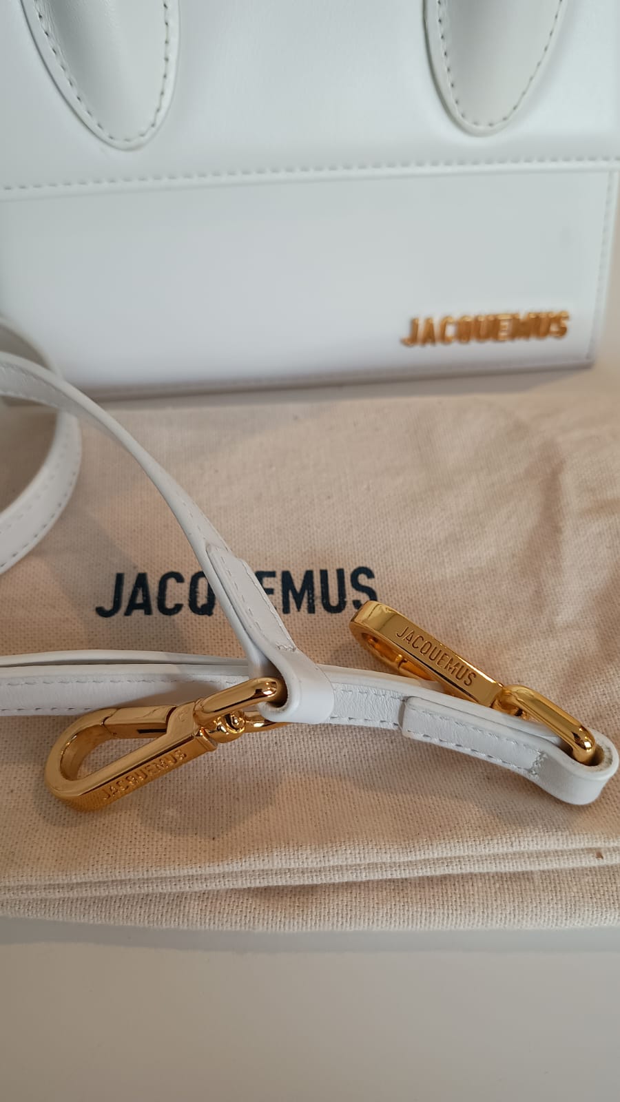 Bolsa Jacquemus Le Chiquito Noeud Tote, branca