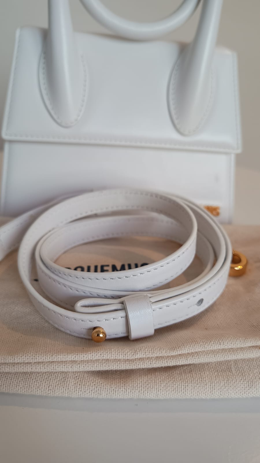 Bolsa Jacquemus Le Chiquito Noeud Tote, branca