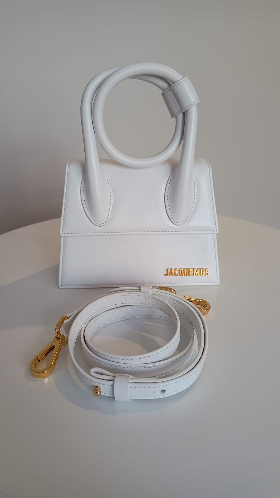 Bolsa Jacquemus Le Chiquito Noeud Tote, branca