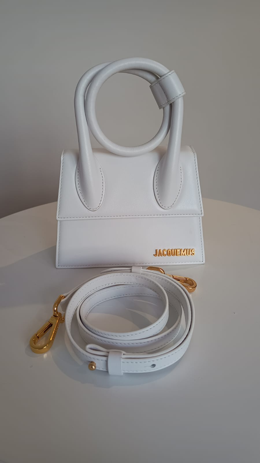 Bolsa Jacquemus Le Chiquito Noeud Tote, branca