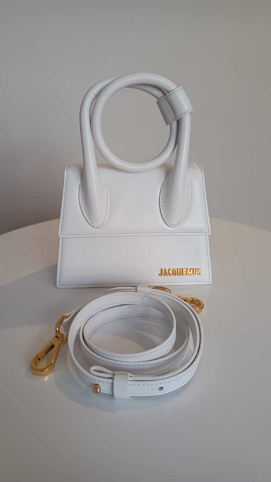 Bolsa Jacquemus Le Chiquito Noeud Tote, branca