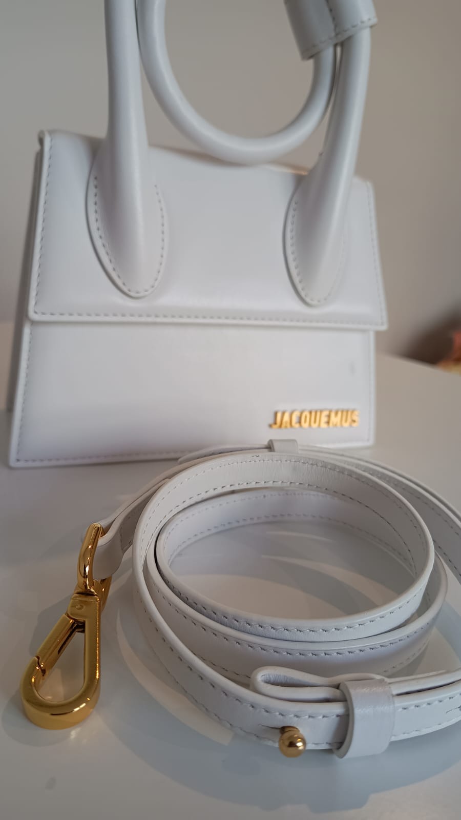Bolsa Jacquemus Le Chiquito Noeud Tote, branca