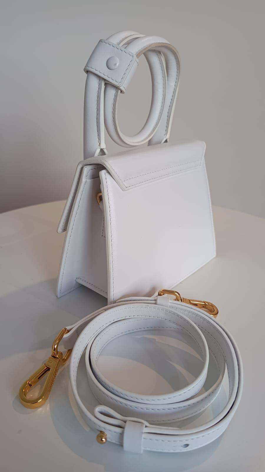 Bolsa Jacquemus Le Chiquito Noeud Tote, branca
