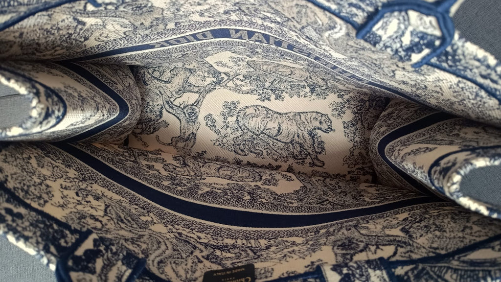 Bolsa Dior Book Tote Toile de Jouy Large