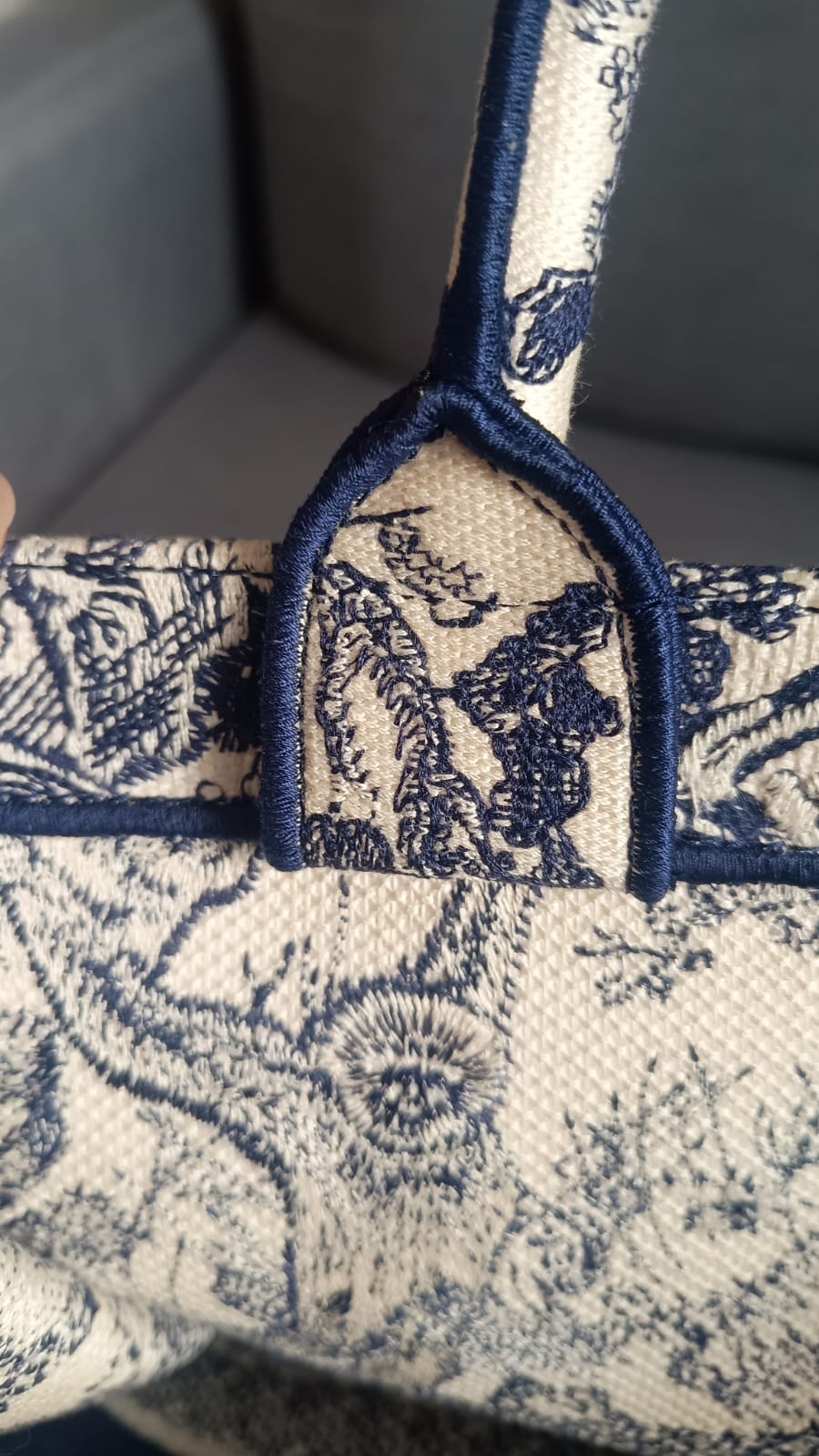 Bolsa Dior Book Tote Toile de Jouy Large