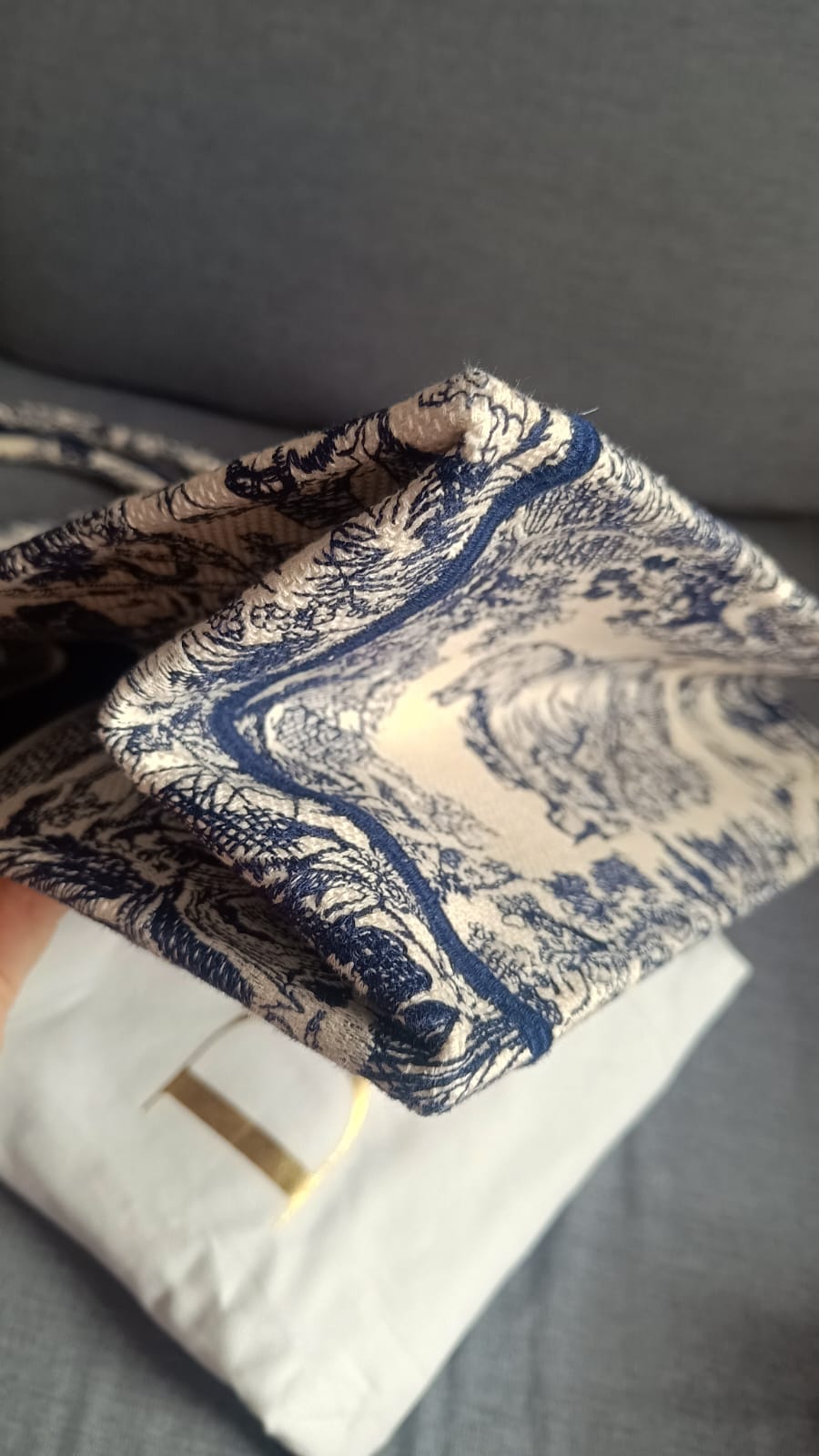 Bolsa Dior Book Tote Toile de Jouy Large