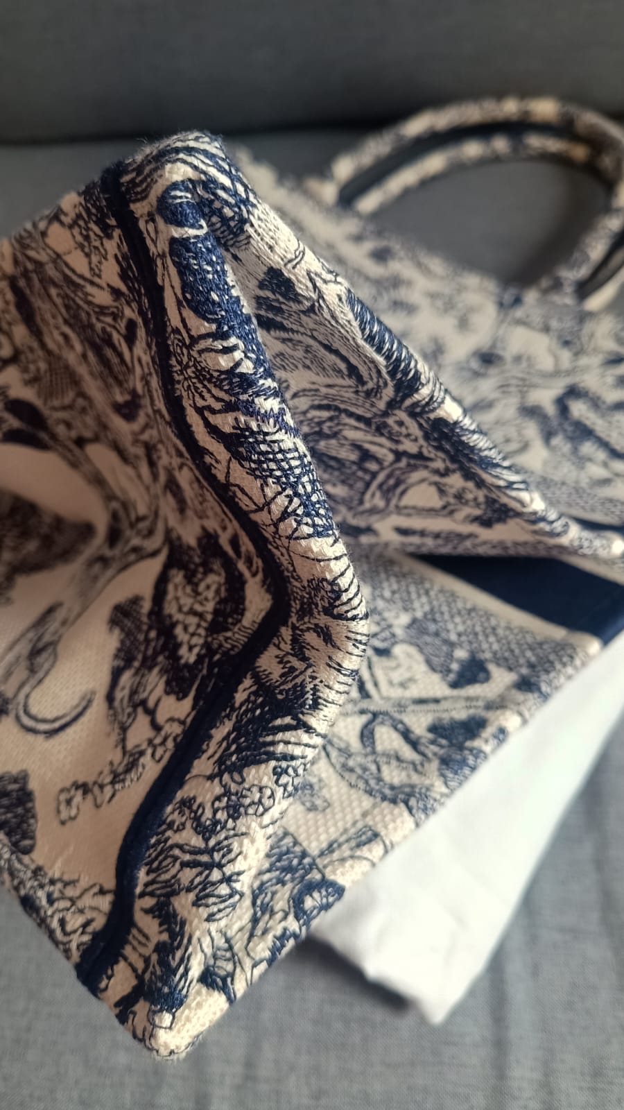 Bolsa Dior Book Tote Toile de Jouy Large