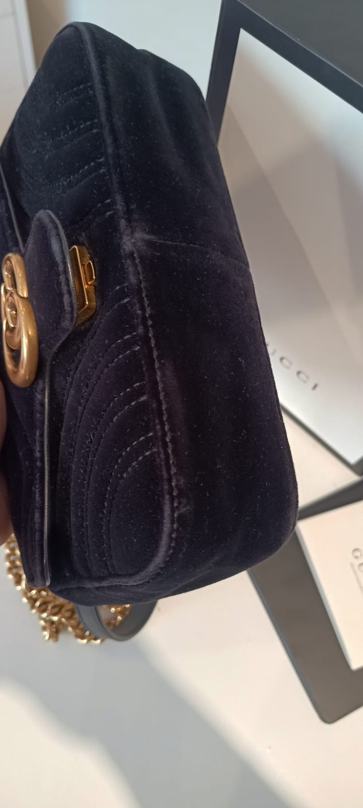 Bolsa Gucci GG Marmont Velvet Small