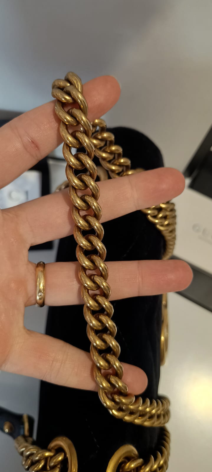 Bolsa Gucci GG Marmont Velvet Small