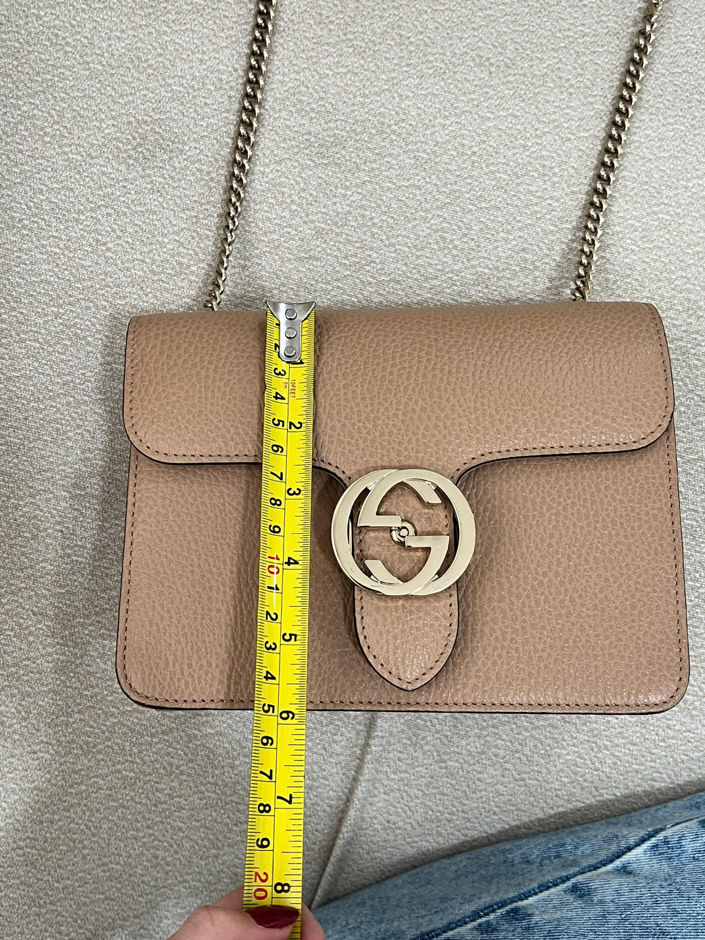 Bolsa Gucci Interlocking G Dollar Bege