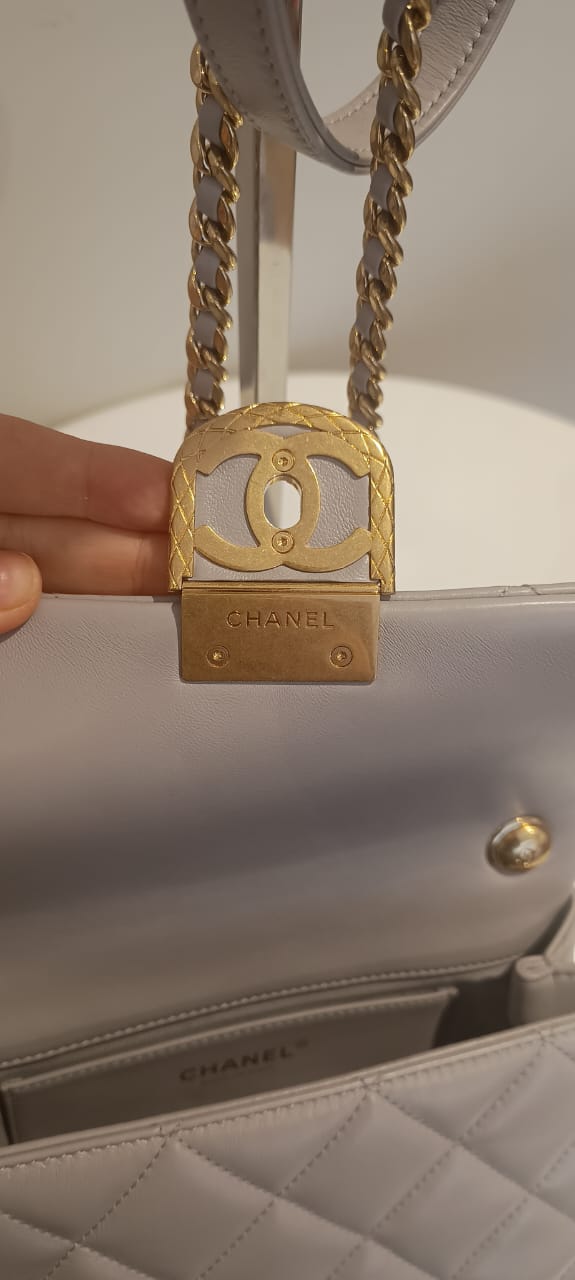 Bolsa Chanel Clássica mini cinza