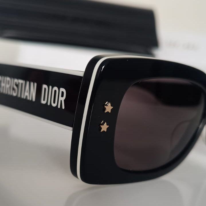 Óculos de sol Dior Pacific S1U preto e branco