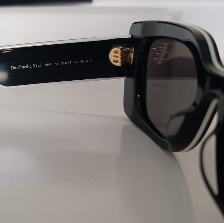 Óculos de sol Dior Pacific S1U preto e branco