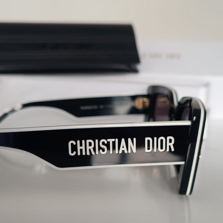 Óculos de sol Dior Pacific S1U preto e branco