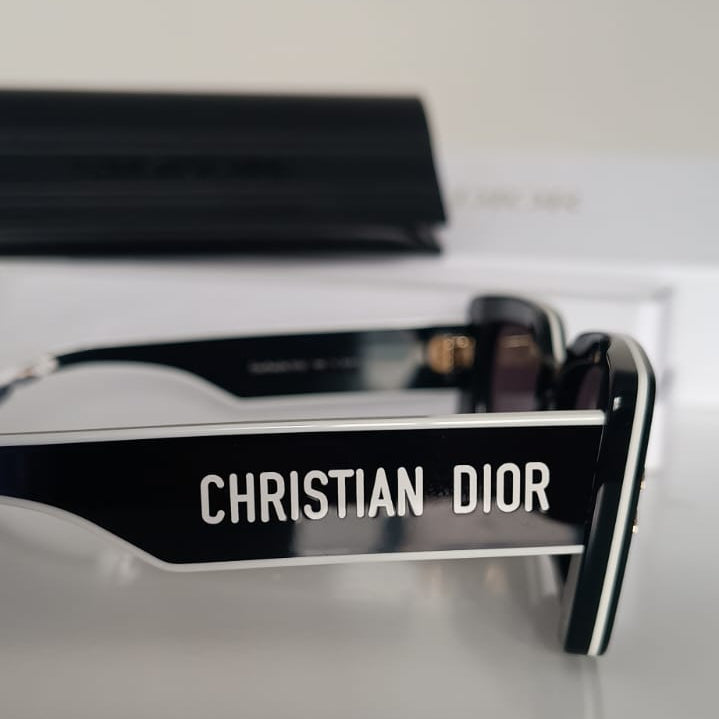 Óculos de sol Dior Pacific S1U preto e branco