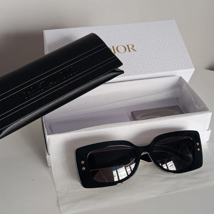 Óculos de sol Dior Pacific S1U preto e branco