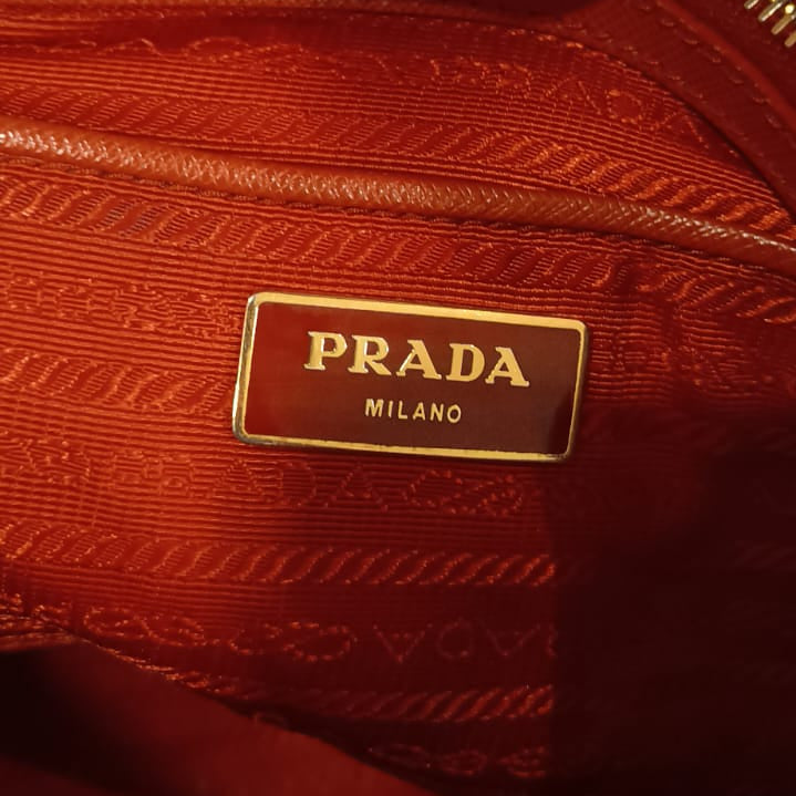 Bolsa Prada Galleria em couro saffiano vermelho, large