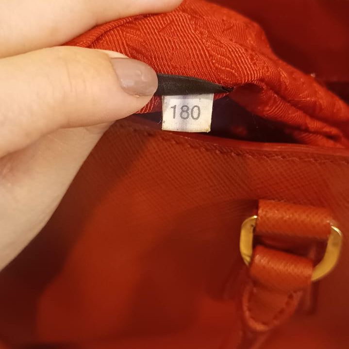 Bolsa Prada Galleria em couro saffiano vermelho, large