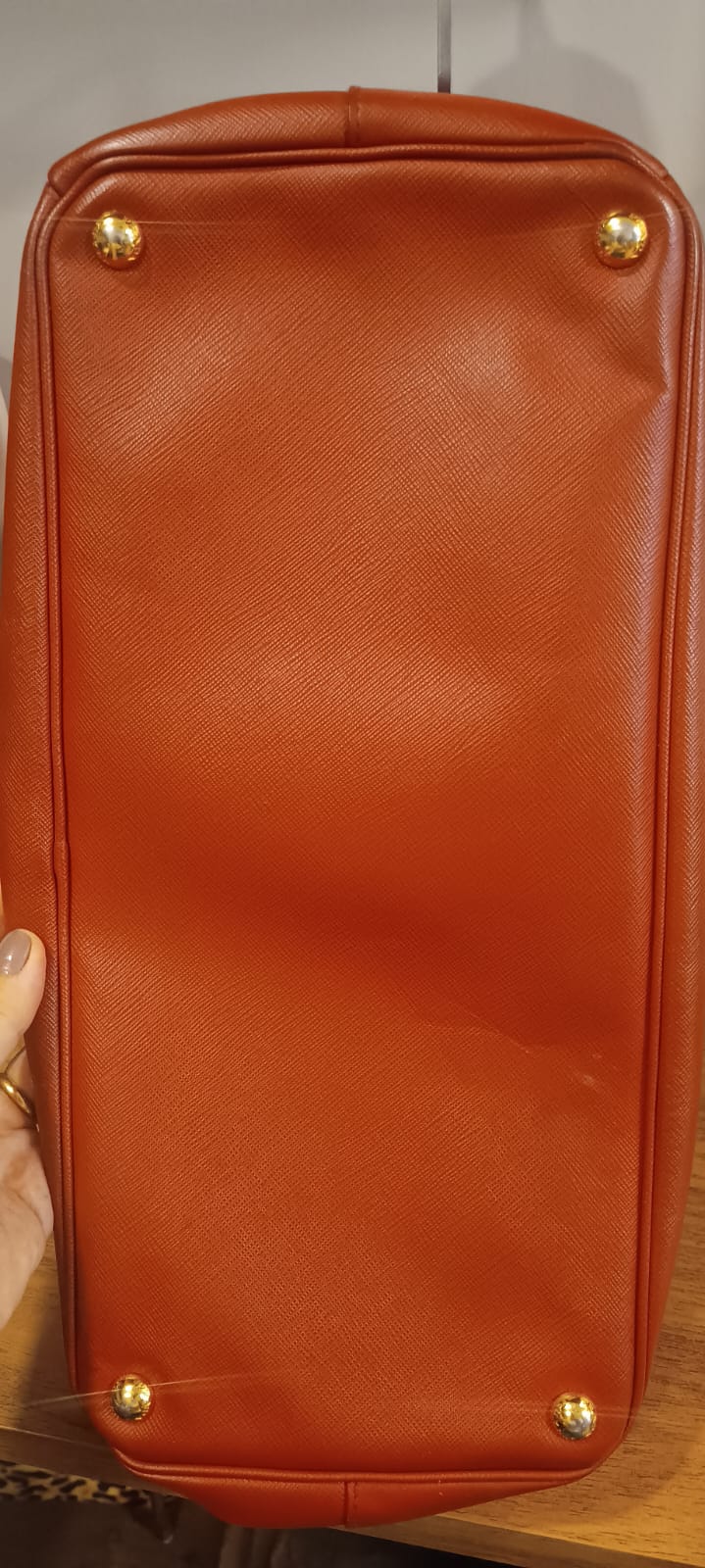 Bolsa Prada Galleria em couro saffiano vermelho, large