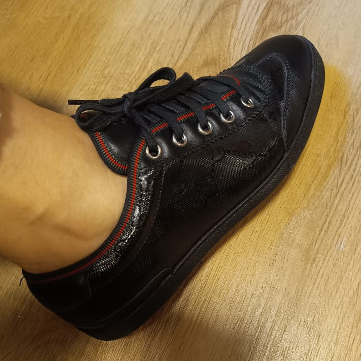 Tênis Gucci GG Web Imprint preto