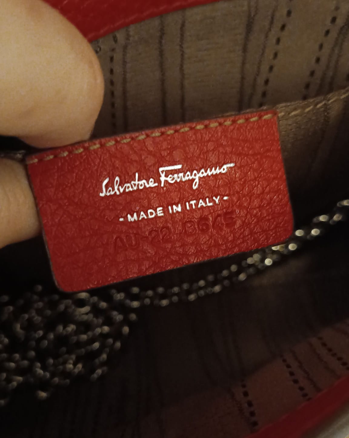 Bolsa Salvatore Ferragamo Gancini — Couro Vermelho