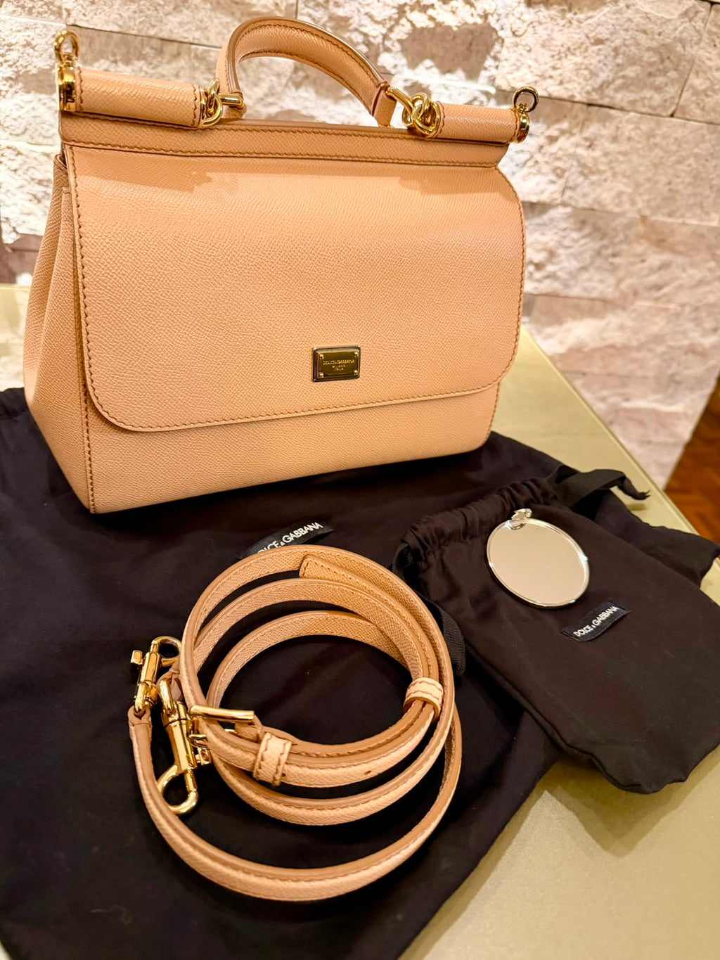 Bolsa Dolce & Gabbana Sicily Média Nude