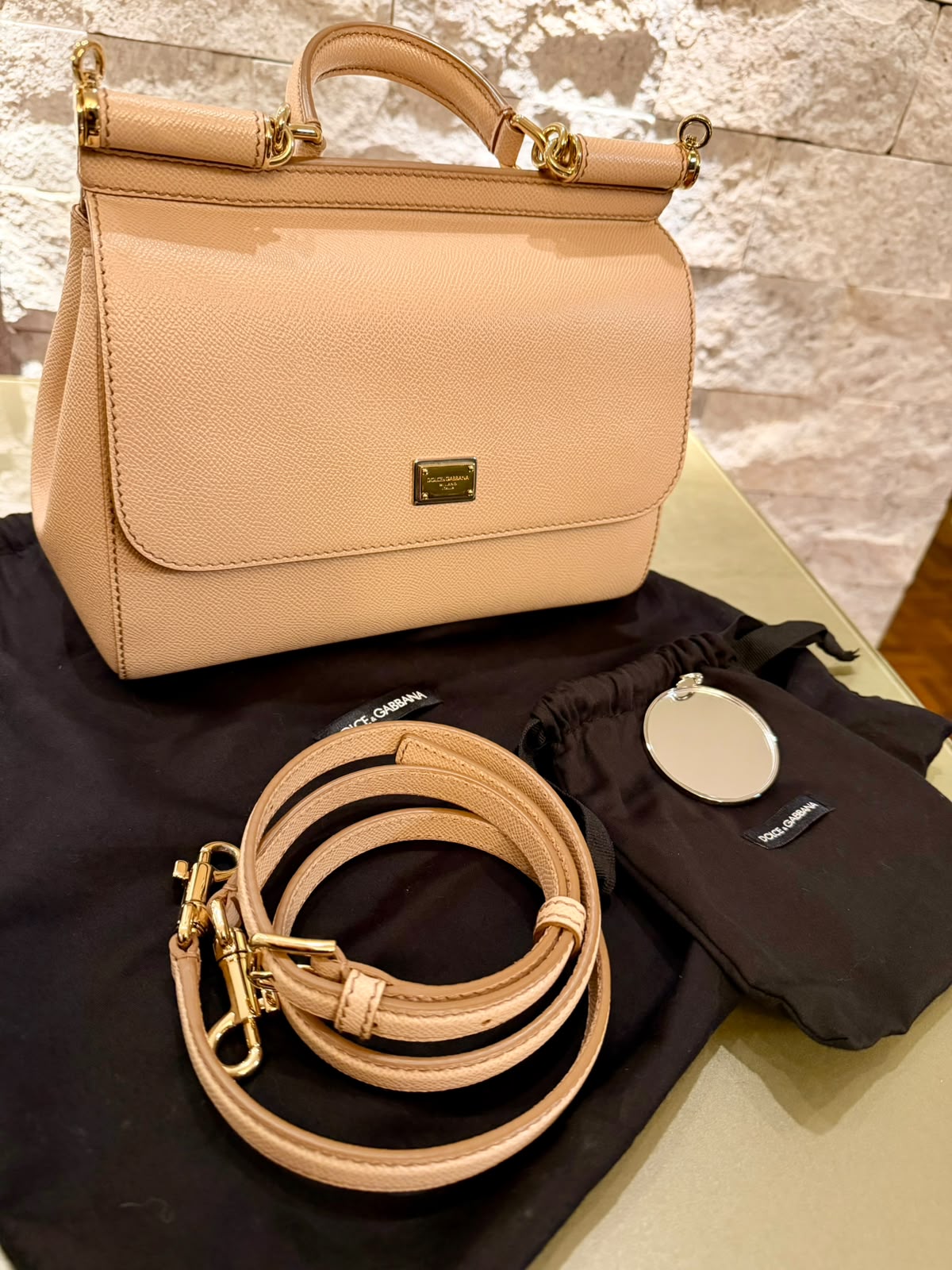 Bolsa Dolce & Gabbana Sicily Média Nude