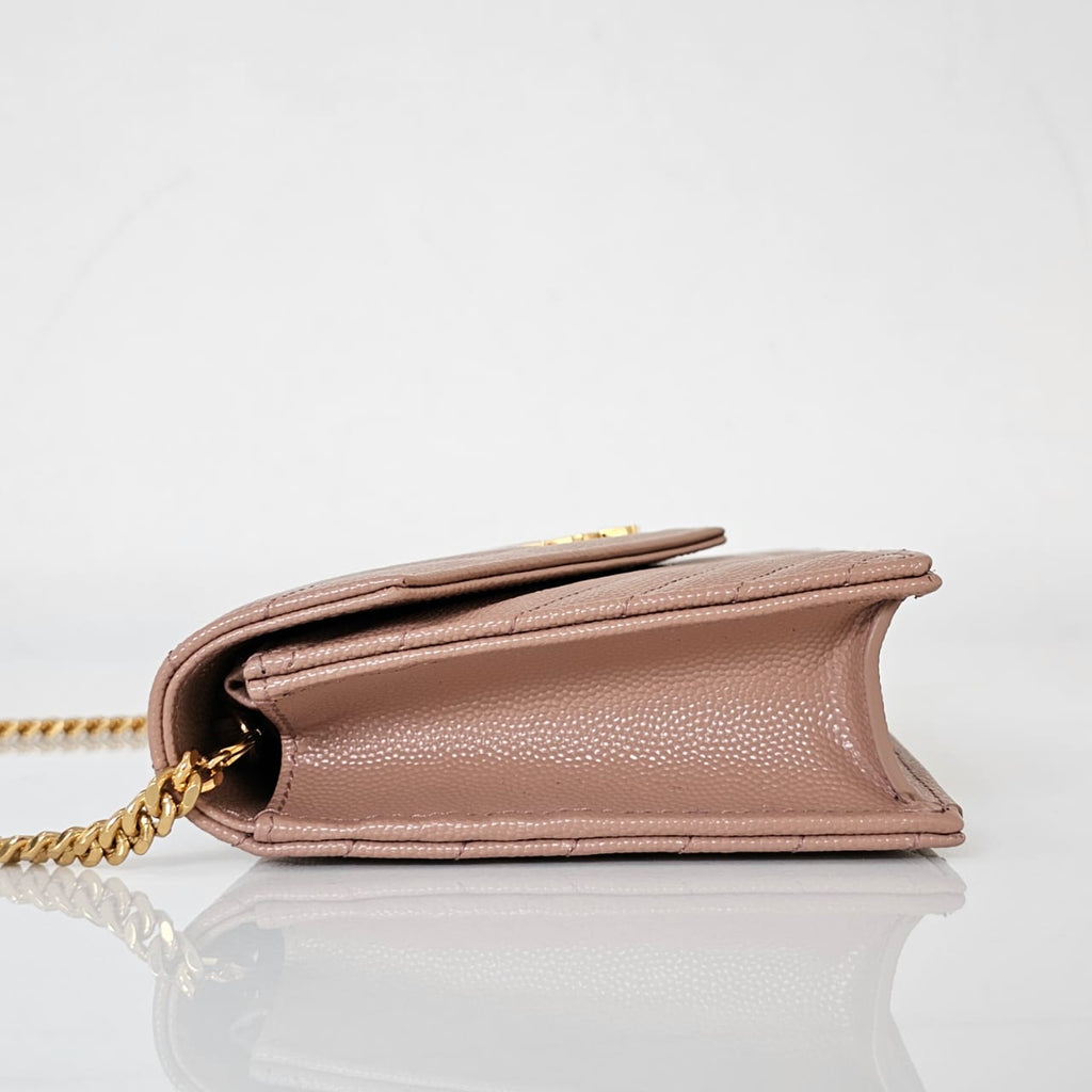 Bolsa YSL Envelope Bege 19cm