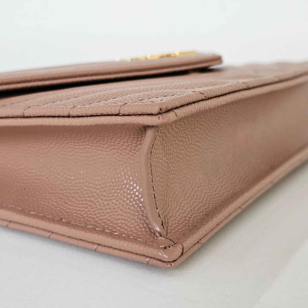 Bolsa YSL Envelope Bege 19cm