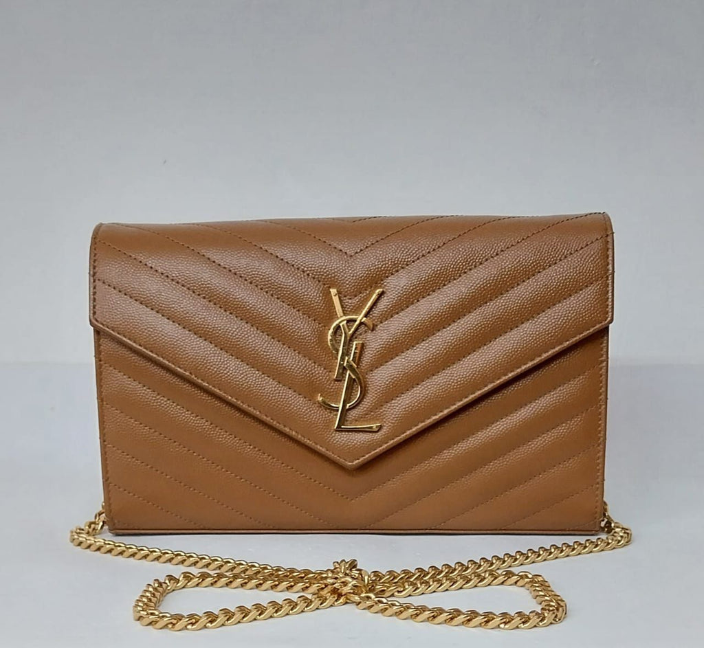 Bolsa YSL Envelope Marrom